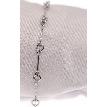 RMB|bracciale argento 925 barrette lisce e diamantate per uomo e donna rodiato rodio