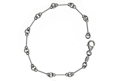 RMB|bracciale argento 925 barrette lisce e diamantate per uomo e donna rodiato rodio