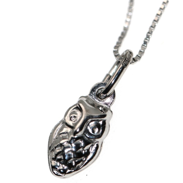 RMB|ciondolo con collana tutto argento 925 gufo mezza luna farfalla cuore croce bambini maschio femmina