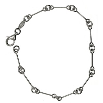 RMB|bracciale argento 925 barrette lisce misura 17cm donna o uomo
