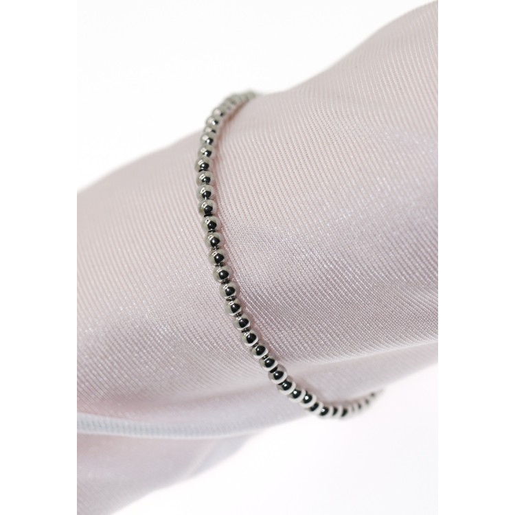 RMB|bracciale argento 925 palline sfere 3mm piene varie misure cavigliera ball