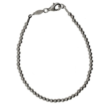 RMB|925 silver ball bracelet 3mm solid spheres various sizes ball anklet