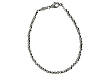 RMB|bracciale argento 925 palline sfere 3mm piene varie misure cavigliera ball