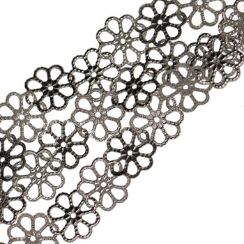 RomaBijoux|925 Silver filigree set Flowers Necklace Earrings and Bracelet balls