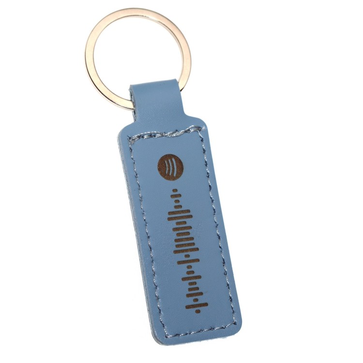 RMB|Vegan polyurethane leather key ring with personalized engraving for men and women