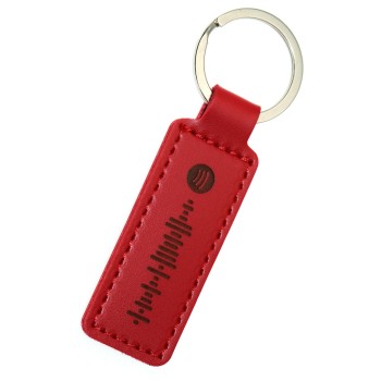 RMB|Vegan polyurethane leather key ring with personalized engraving for men and women