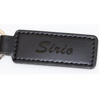 RMB|Vegan polyurethane leather key ring with personalized engraving for men and women