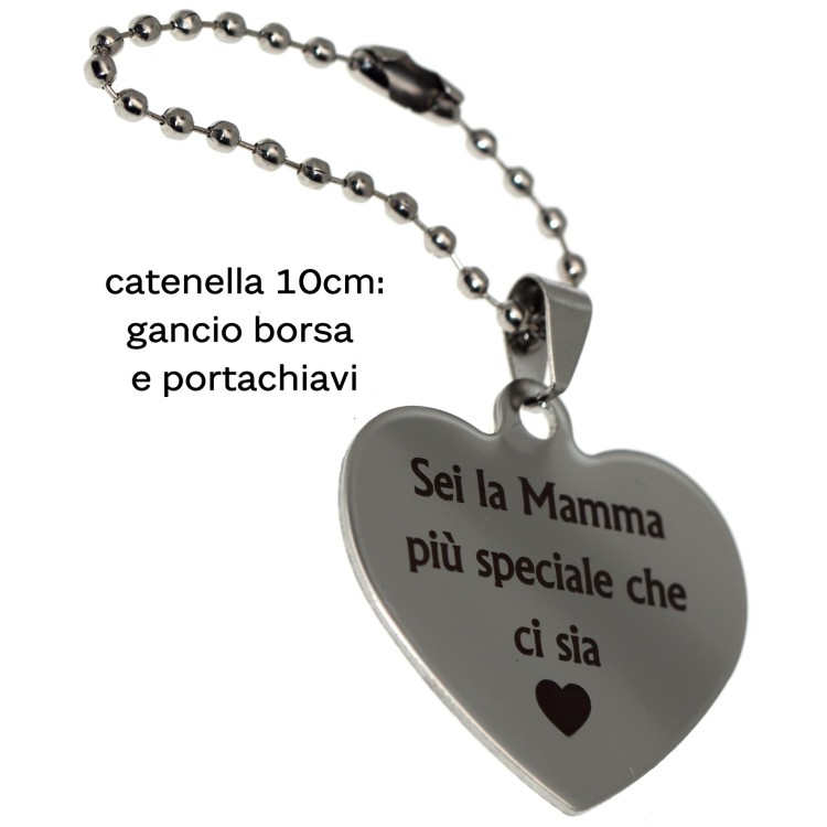 RMB|necklace, bag pendant, steel heart key ring with personalized writing