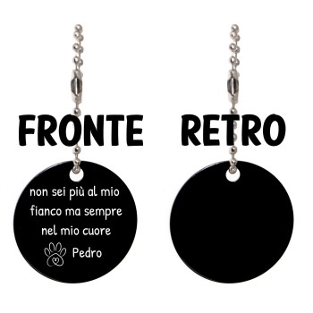 RomaBijoux|bag pendant or key ring photo personalized writing commemorative phrase dog cat pets memorial loved ones