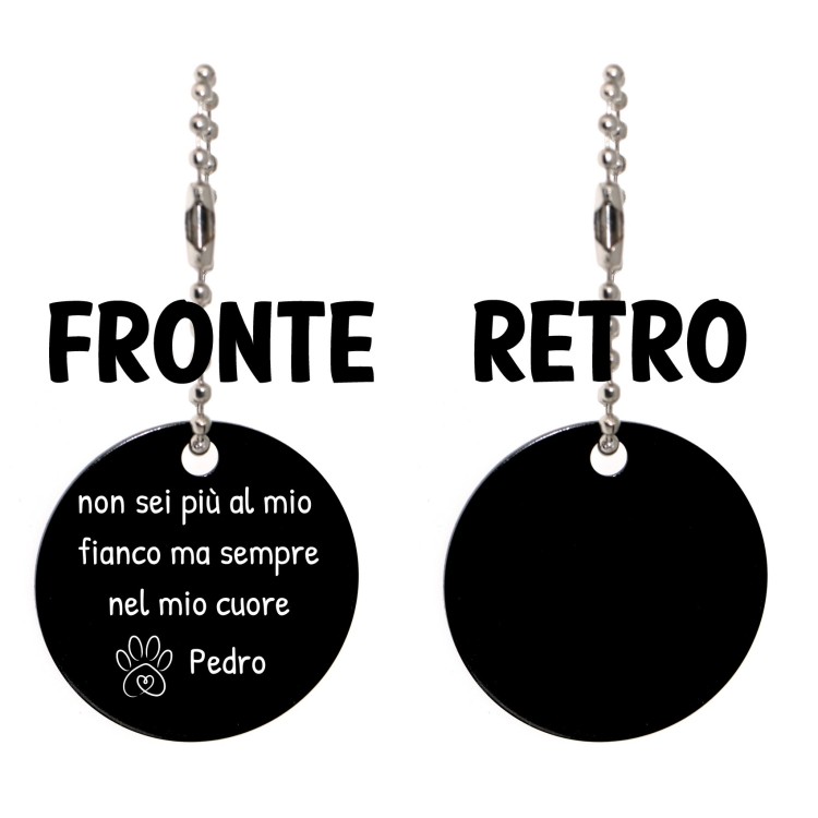 RMB|ciondolo borsa o portachiavi foto scritta personalizzata frase commemorativo cane gatto animali domestici memoriale cari