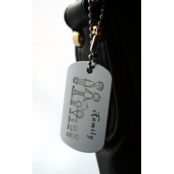 RMB|personalized key ring silver family gift mum dad engraving figures names