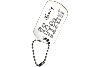 RMB|portachiavi personalizzato silver famiglia regalo mamma papà incisione figure nomi