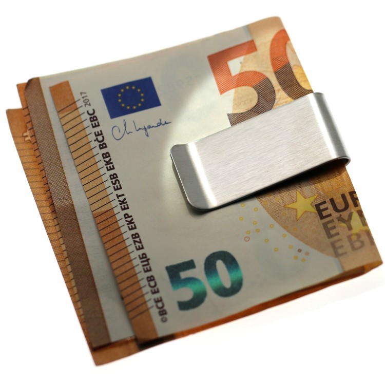 RMB|steel money clip men's wallet money clip with free engraving