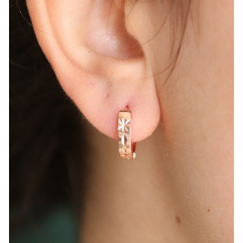 RMB|Single rose gold plated 925 silver earring for men, one mono