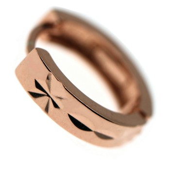 RMB|Single rose gold plated 925 silver earring for men, one mono