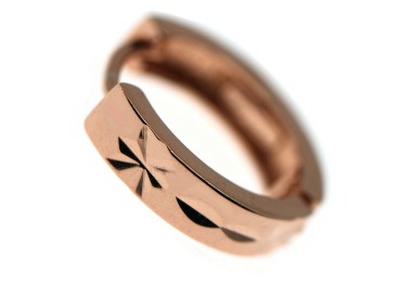 RomaBijoux|orecchino argento 925 singolo placcato oro rosa scattino uomo uno mono