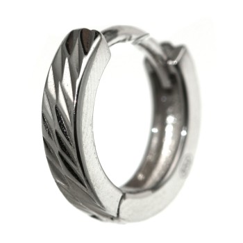 RMB|single earring 925 silver 2 rows diamond snap man woman