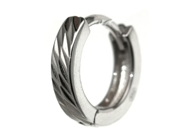 RMB|single earring 925 silver 2 rows diamond snap man woman