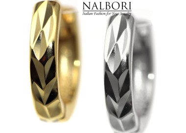 RomaBijoux|orecchino mono argento 925 diamantato scattino oro giallo rodio uomo donna