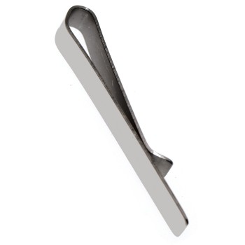 RomaBijoux|fermacravatta acciaio a pinza per cravatta slim da uomo elegante con incisione gratis