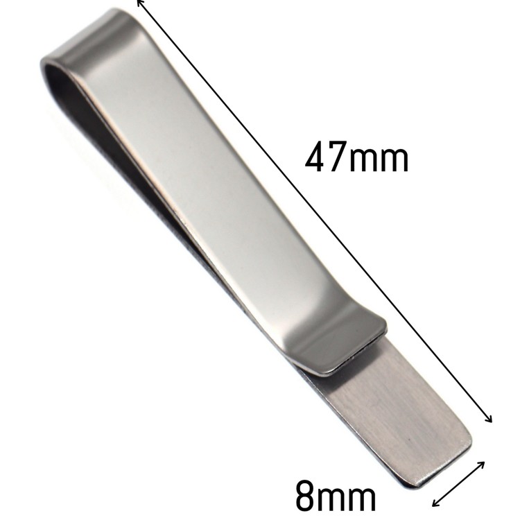 RomaBijoux|slim steel tie clip elegant men's tie clip with free engraving