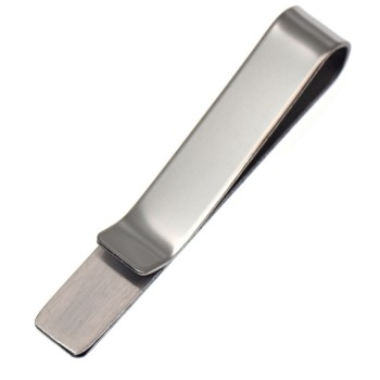 RomaBijoux|slim steel tie clip elegant men's tie clip with free engraving