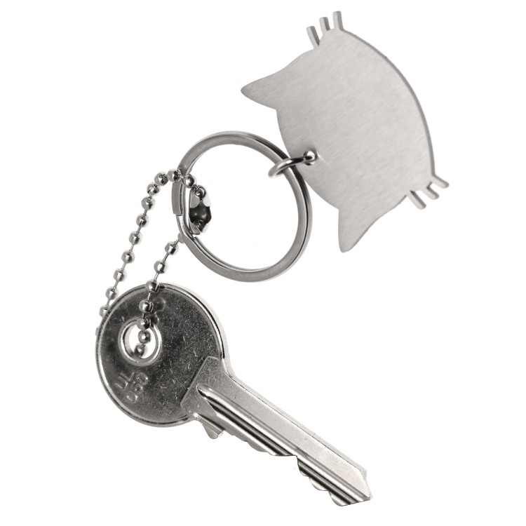 RomaBijoux|kit keychain and pendant cat kitten stainless steel with engraving