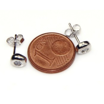 RMB|925 silver :earrings woman man onion domed 3mm cubic zirconia