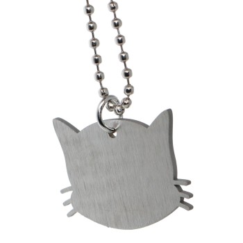 RomaBijoux|kit keychain and pendant cat kitten stainless steel with engraving