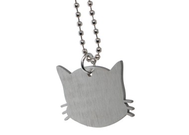 RomaBijoux|kit keychain and pendant cat kitten stainless steel with engraving