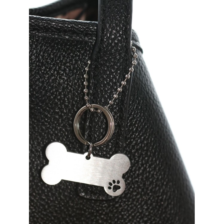 RomaBijoux|keychain and pendant kit dog bone stainless steel with engraving