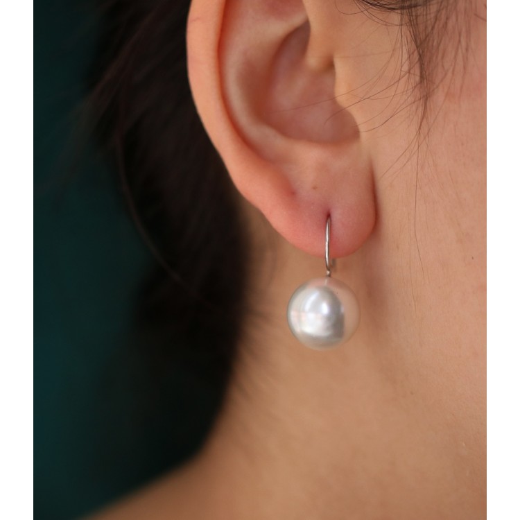 RomaBijoux|orecchini donna argento 925 con perla 14mm grande per donna