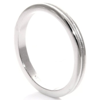 RMB|925 silver wedding ring with line in the middle large size 23