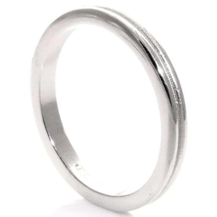 RMB|925 silver wedding ring with line in the middle large size 23