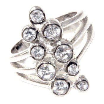 RMB|anello argento 925 punto luce cipollina grappolo per donne