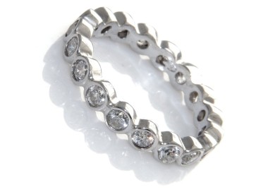 RMB|eternity 925 silver ring ring white zircons onion 3 mm