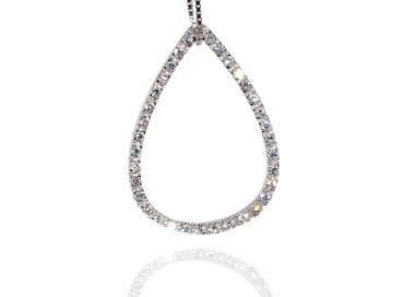RMB|925 silver necklace large drop zircon pendant