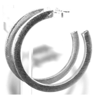 RMB|Earrings Silver 925 ITALIAN HOOP looking shiny with pin and butterfly in 2 sizes