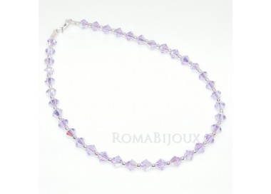 RMB|Bracciale Argento 925 Con Swarovski Bicono VIOLET AB Violetto varie misure