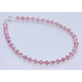 RomaBijoux|Bracciale Argento 925 Con Swarovski Bicono ROSE AB