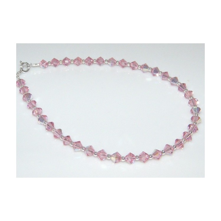 RomaBijoux|Bracciale Argento 925 Con Swarovski Bicono ROSE AB
