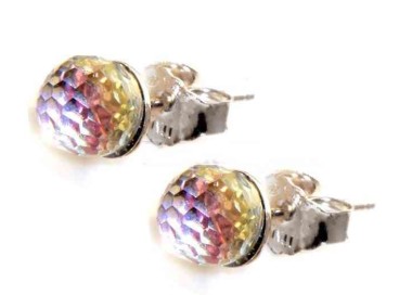 RMB|orecchini in argento 925 "magic ball" con pallina cangiante