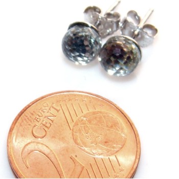 RMB|orecchini in argento 925 "magic ball" con pallina cangiante