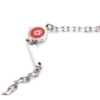 RMB|collana argento 925 rosa dei venti smalto rosso