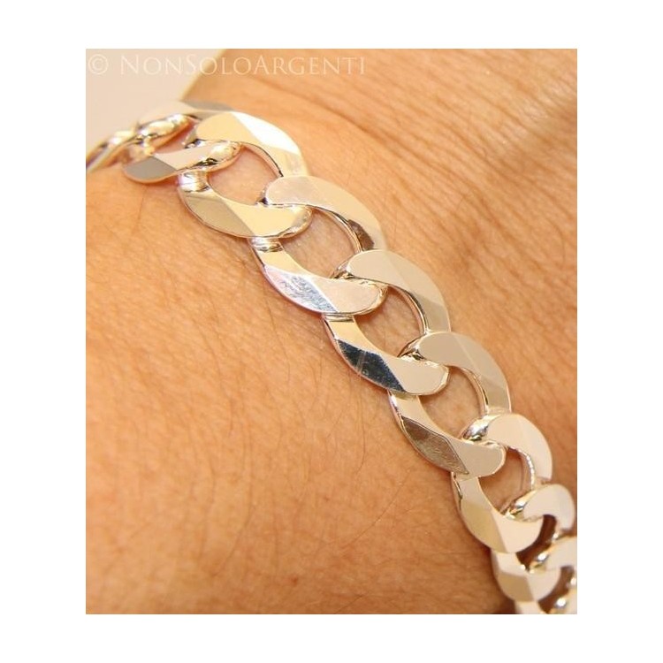 RomaBijoux|ARGENTO 925 : Bracciale o COLLANA  11 mm grumetta chiara