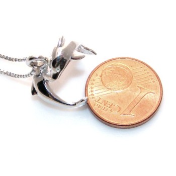 RMB|fine silver : Necklace for  woman with   half moon