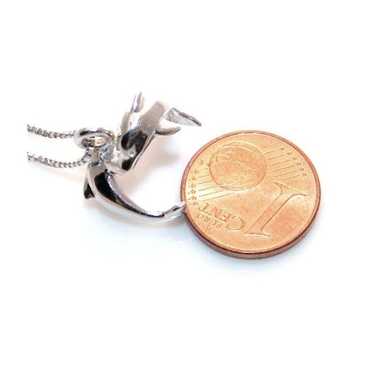 RMB|fine silver : Necklace for  woman with   half moon