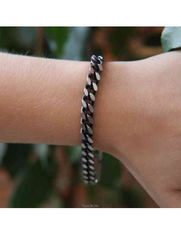 NALBORI Dark diamond-embellished steel bracelet