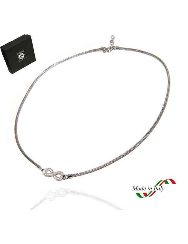 NALBORI necklace 925 silver infinite zircon fox tail