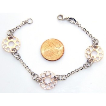 RMB|bracciale con i cerchi incisi e diamantati